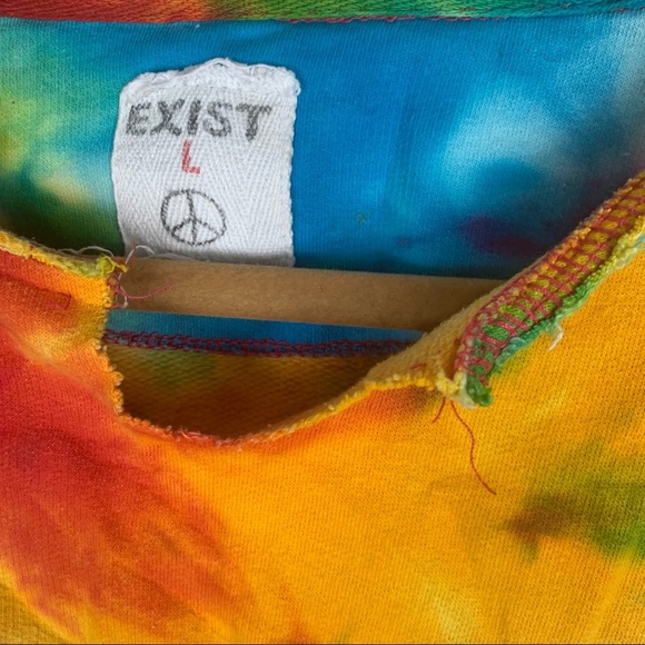 MONTAUK THE END Exist Tie Dye Cree Neck Sweater - Picture 9 of 9